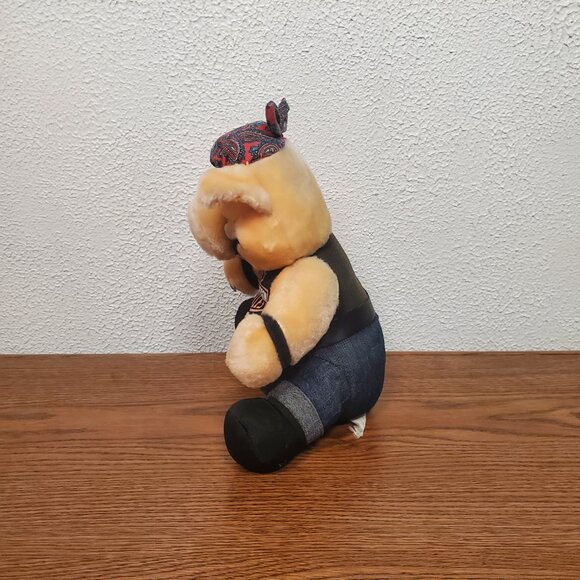 Plush Harley Davidson Hog Pig Biker 9" Stuffed Animal - Picture 4 of 5